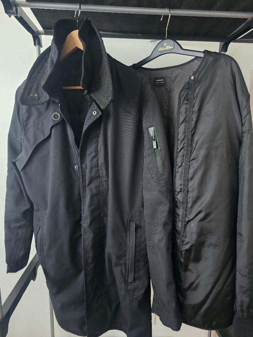 2-in-1 G-LAB Men’s Black Technical Coat Removable Liner